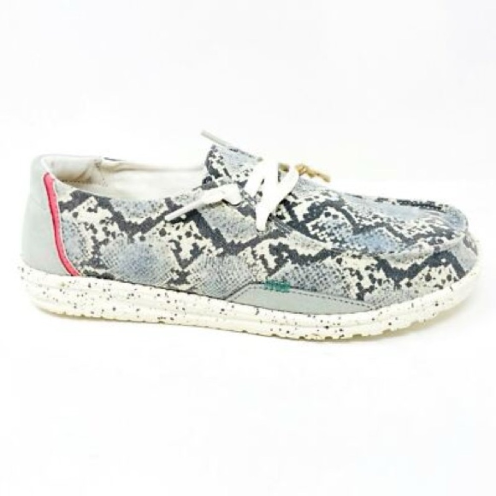 Hey Dude Wendy Jungle Grey Lightweight Shoe‎ Beach Boardwalk Chill